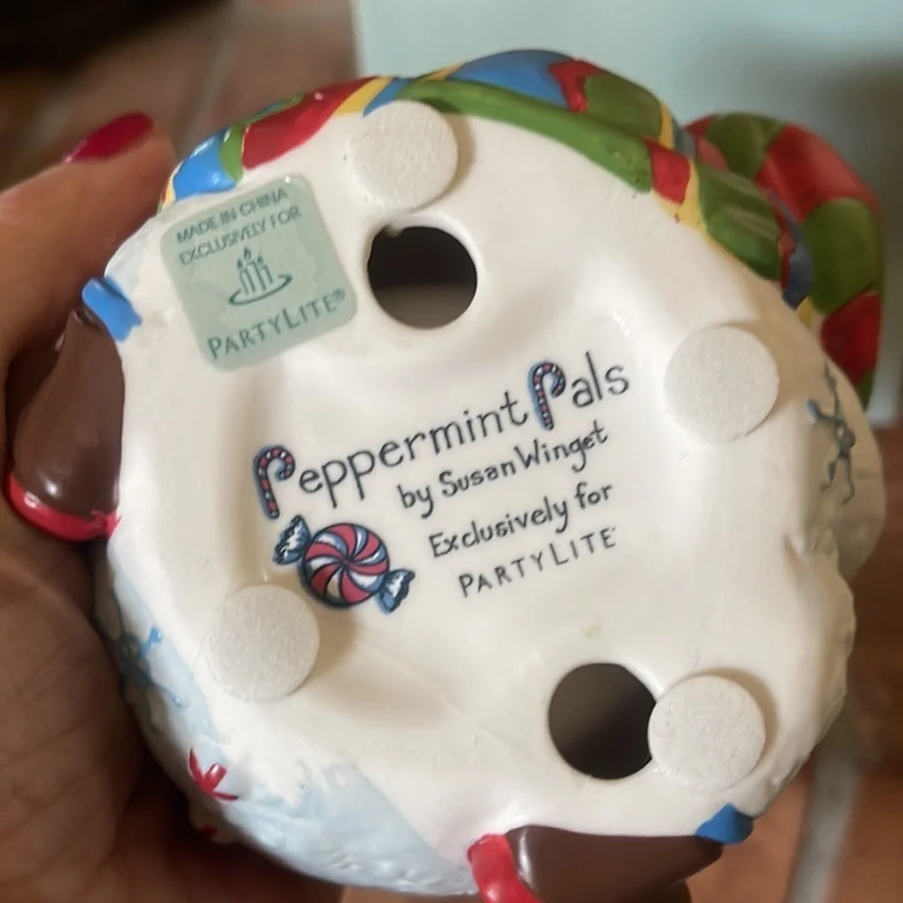 PartyLite Peppermint Pals Votive Holder